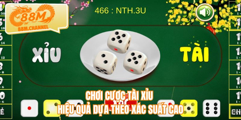 Chơi cược tài xỉu hiệu quả dựa theo xác suất cao